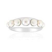 Anillo en plata con Perla blanca Freshwater (Michelle Albala)