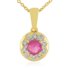 Collar en plata con Zafiro rosa de Madagascar