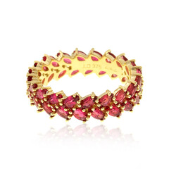 Anillo en oro con Espinela roja de Birmania (de Melo)