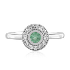 Anillo en plata con Esmeralda de Rusia