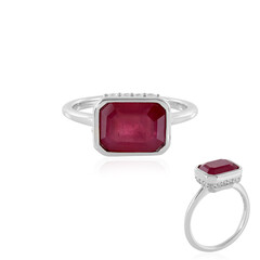 Anillo en plata con Rubí de Madagascar