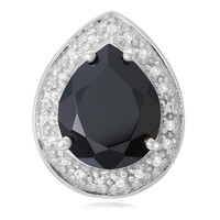 Colgante en plata con Espinela negra
