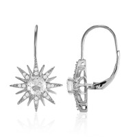 Pendientes en plata con Topacio blanco