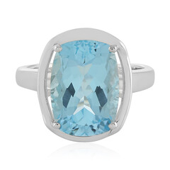 Anillo en plata con Topacio azul cielo