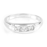 Anillo en plata con Zafiro blanco