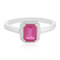 Anillo en plata con Zafiro rosa de Madagascar