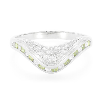 Anillo en plata con Demantoide