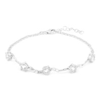 Brazalete en plata con Topacio blanco