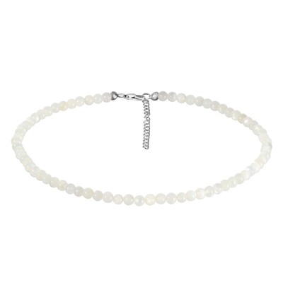Collar en plata con Piedra de Luna blanca