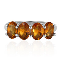 Anillo en plata con Citrino de Madeira