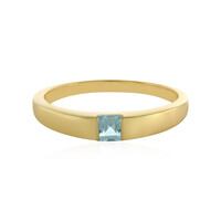 Anillo en plata con Topacio azul cielo