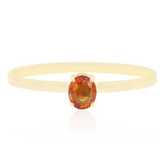 Anillo en oro con Zafiro naranja