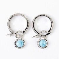 Pendientes en plata con Larimar