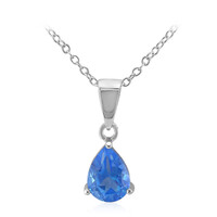 Collar en plata con Topacio azul índigo