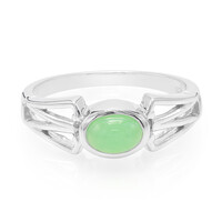 Anillo en plata con Crisoprasa imperial