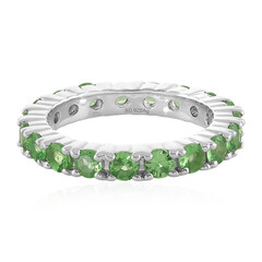 Anillo en plata con Tsavorita