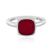 Anillo en plata con Calcedonia frambuesa
