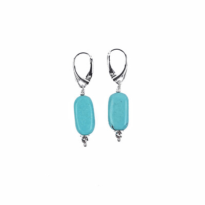 Pendientes en plata con Turquesa