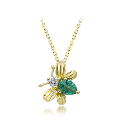 Collar en oro con Esmeralda de Zambia AAA (CIRARI)