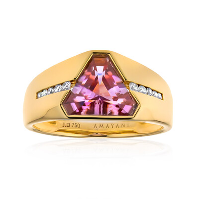 Anillo en oro con Diáspora rosa (AMAYANI)