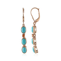 Pendientes en plata con Turquesa bella durmiente (KM by Juwelo)