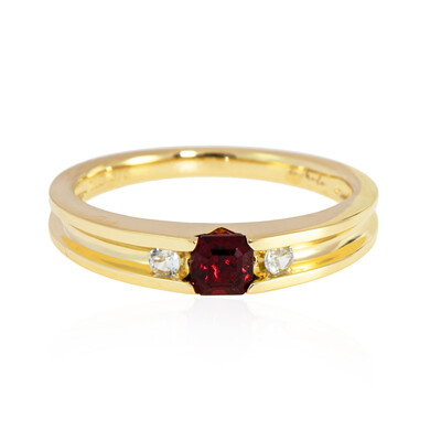 Anillo en oro con Espinela roja de Birmania (de Melo)