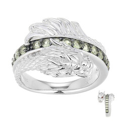 Anillo en plata con Peridoto (Adela Silber)