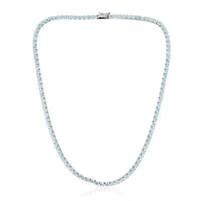 Collar en plata con Topacio azul cielo