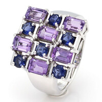 Anillo en plata con Amatista