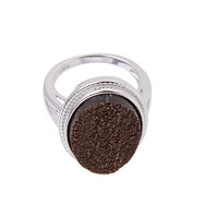 Anillo en plata con Madera drusa de Zwenkau