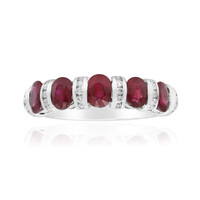 Anillo en oro con Rubí de Mozambique AAA (CIRARI)