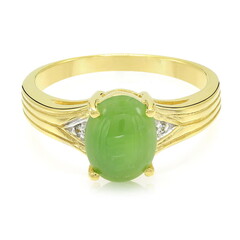 Anillo en plata con Crisoprasa imperial