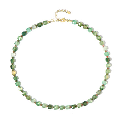 Collar en plata con Ágata verde
