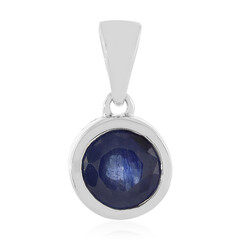 Colgante en plata con Zafiro azul de Madagascar