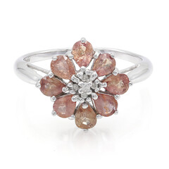 Anillo en oro con Zafiro Padparascha no calentado