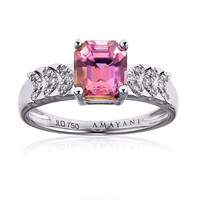 Anillo en oro con Diáspora rosa (AMAYANI)
