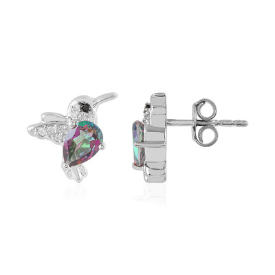 Pendientes en plata con Cuarzo místico