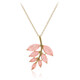 Collar en plata con Cuarzo rosa pastel