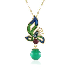 Collar en plata con Ónix verde (Adela Silber)