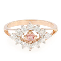Anillo en plata con Zafiro Padparadscha