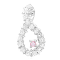 Colgante en plata con Zafiro rosado