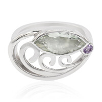 Anillo en plata con Amatista verde