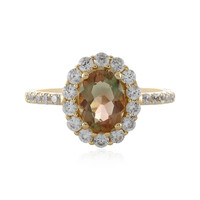 Anillo en oro con Piedra del sol de Oregón