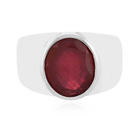 Anillo de hombre en plata con Rubí de Madagascar