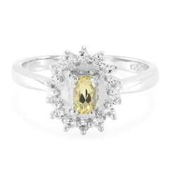 Anillo en plata con Berilo amarillo