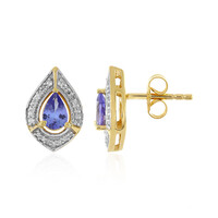Pendientes en plata con Tanzanita