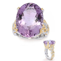 Anillo en plata con Amatista Rosa de Francia (Gems en Vogue)