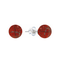 Pendientes en plata con Jaspe rojo