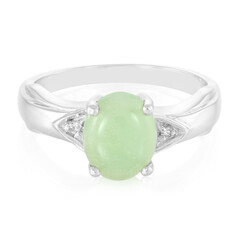 Anillo en plata con Crisoprasa imperial