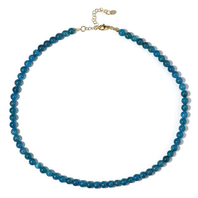 Collar en plata con Apatita azul neón